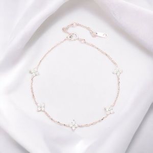 Sterling Silver Bracelet Lucky Clover Design